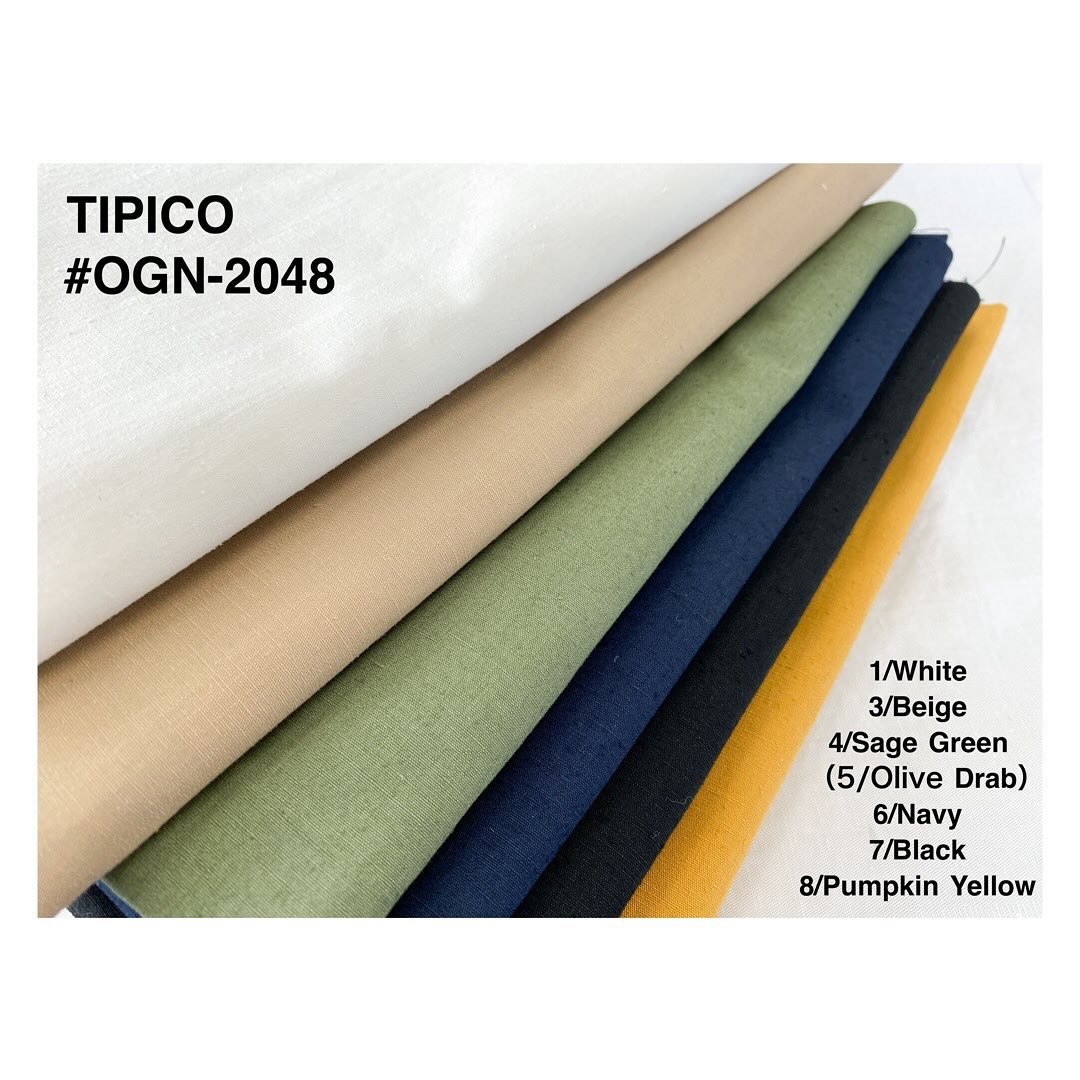 Organic Cotton Nepped Weather Cloth【OGN-2048&OG