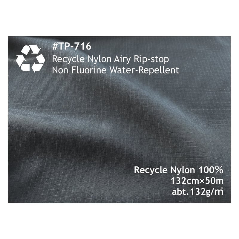 Recycle Nylon Airy Rip-stop Non Fluorine Water-