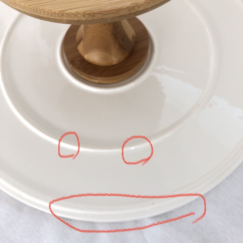 新品 未使用 ケーキスタンド 陶器 ケーキスタンド 3段 ゴールド 金 おしゃれ 23.5cm×35cm K's