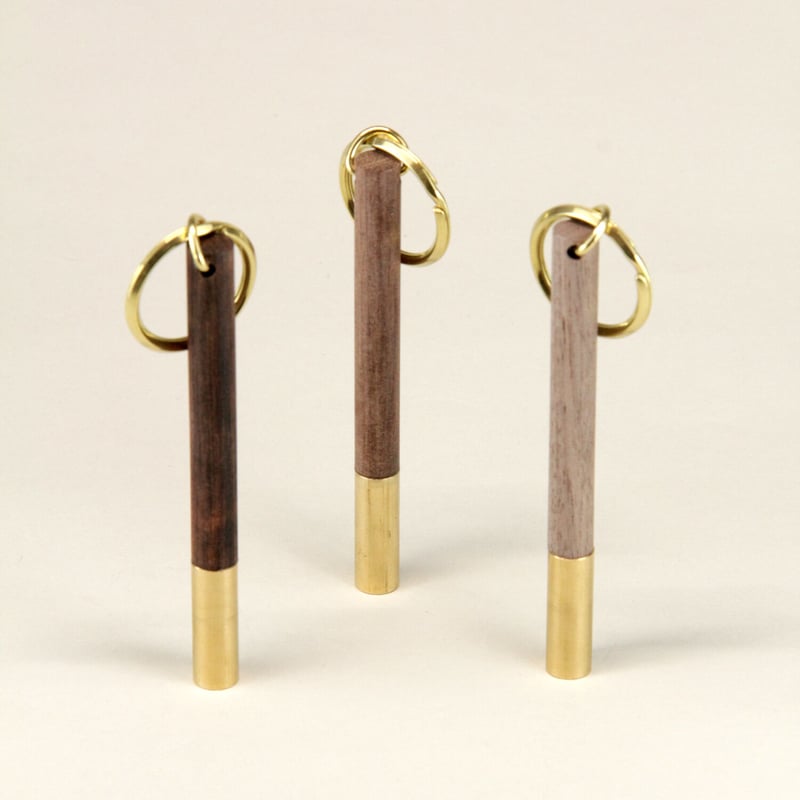 BRASS-WOOD ROOM KEY HOLDER FREE NO. (文字彫刻タイプ)