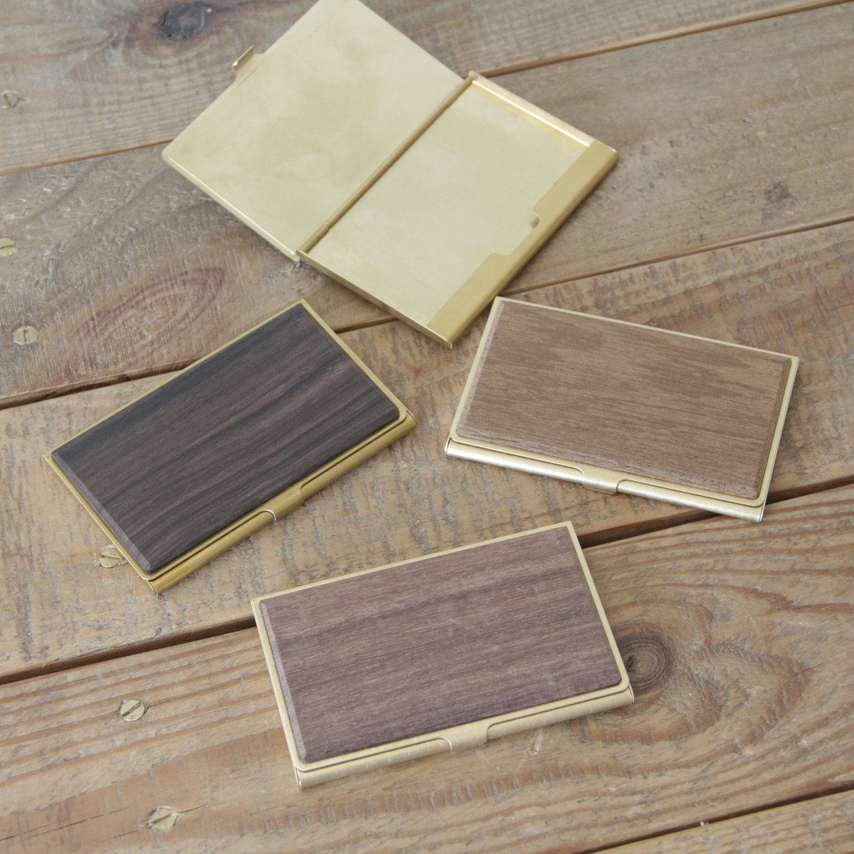 BRASS & WOOD CARDCASE | PICUS