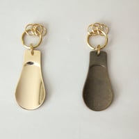 BRASS SHOE HORN KEY-RING  S