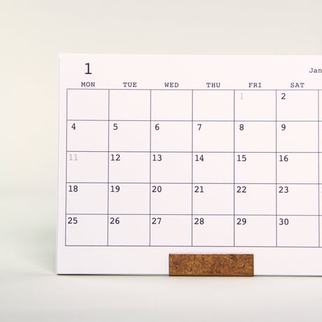 CLIP STAND DESKTOP CALENDAR 02(2026年度版1月始まり)
