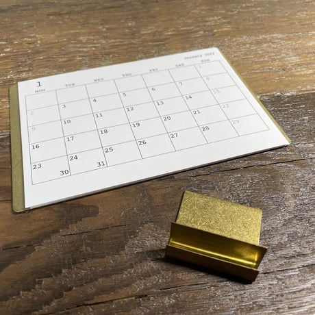 BRASS DESKTOP CALENDAR (2026年度版1月始まり）