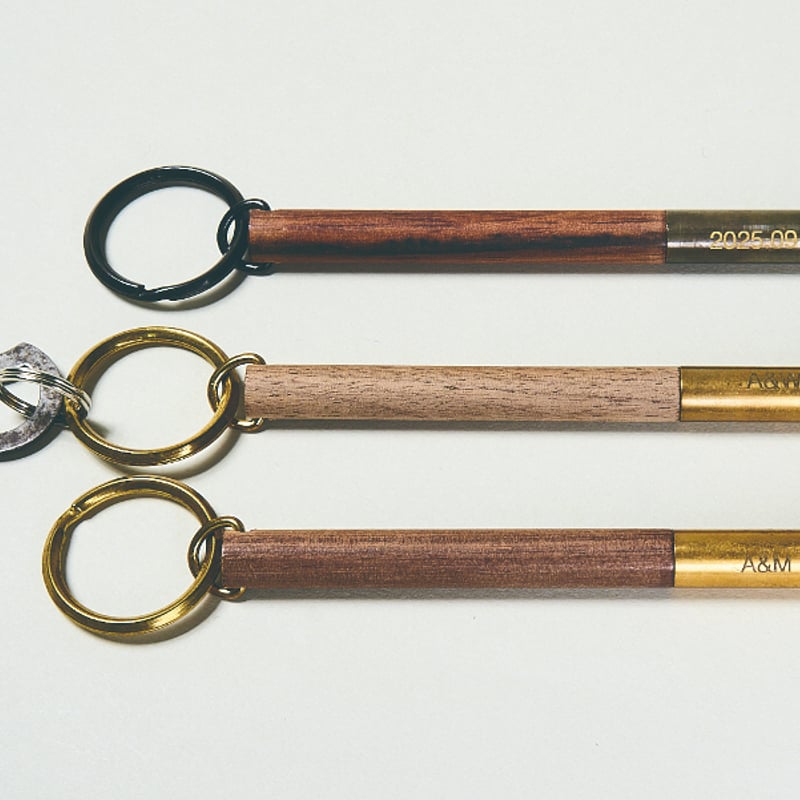 BRASS-WOOD ROOM KEY HOLDER FREE NO. (文字彫刻タイプ)