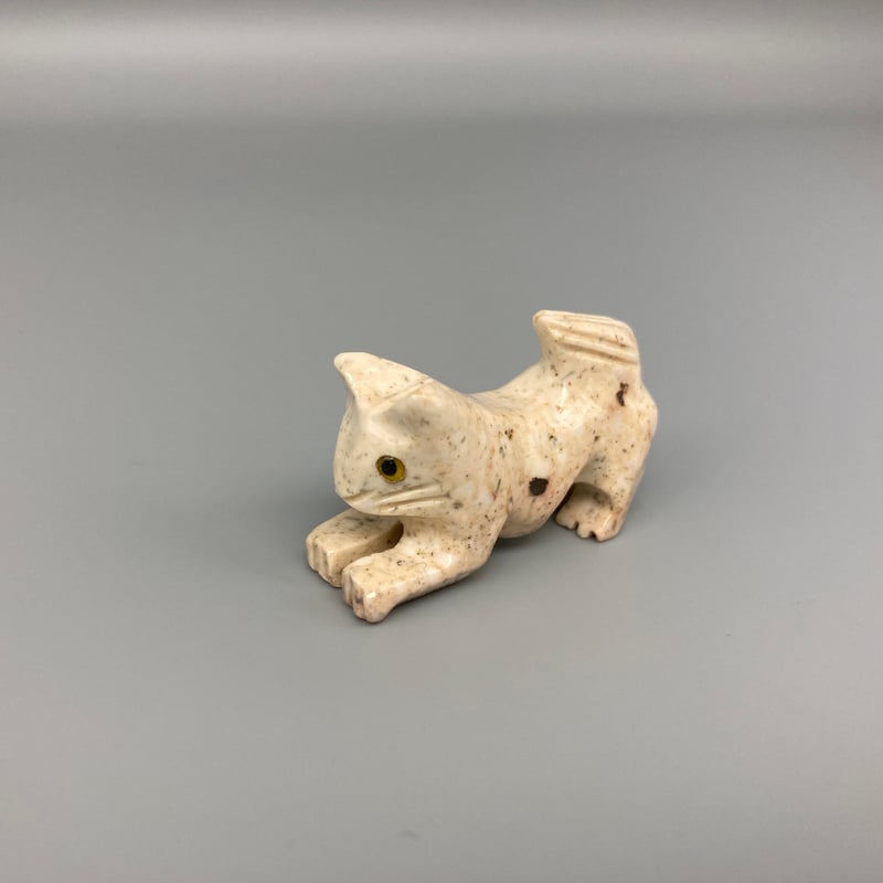 大理石　特別な力を持つ青い猫　縁起物　憑き物　呪物 大理石 特別な力を持つ青い猫 縁起物 憑き物 呪物 （人工憑霊蟲