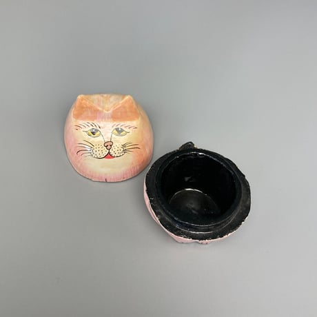 まぼろしキャット小物入れ - ぽやん顔ピーチちゃん