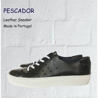 PESCADOR Leather Sneaker Made in Portugal ペスカドール ブラックシューズ