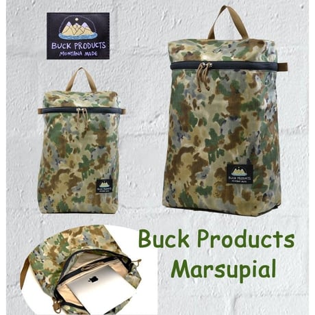 BUCK PRODUCTS MARSUPIALS  COVERT CAMO バックプロダクツ ミニ マースピアル  ハンドメイド バックパック  リュック (L）
