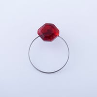 眼鏡素材から生まれたアクセサリー Sur/titanium pierce  TI-P1 /ピアス・片売り_red