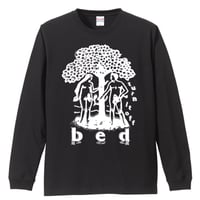 Long Sleeve T Shirt "turn it off"  BLACK × WHITE
