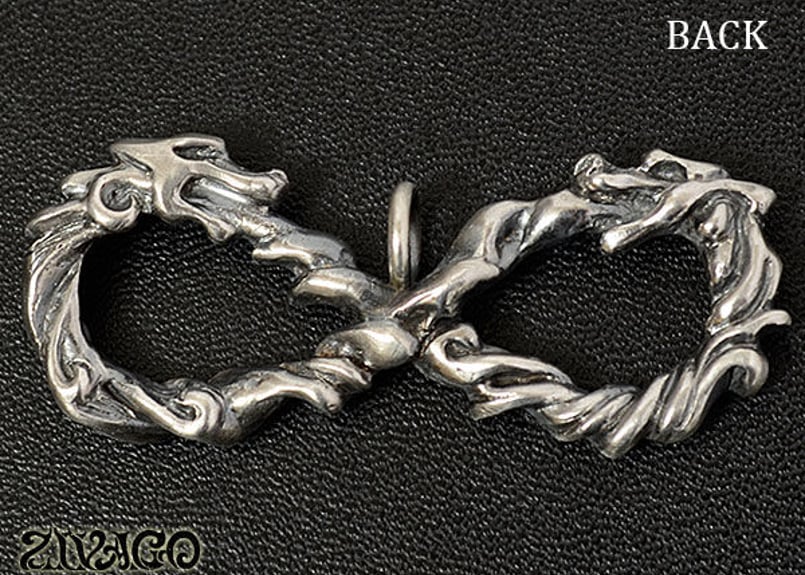 ウロボロスネックレス トップ silver925 無限円状リング ZIVAGO zw-083t