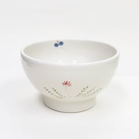 【ヒロロ工房】小鉢にもなるめし碗・赤い花（33005-FR）