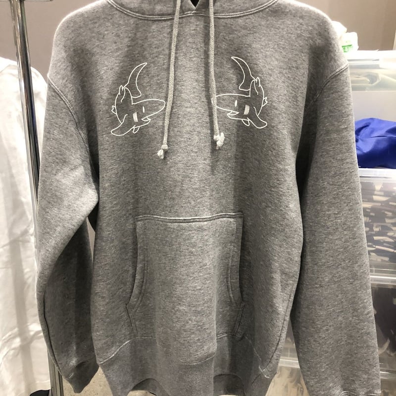 サメパーカー グレー | 図鑑Tシャツ