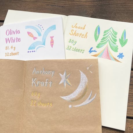 PLAIN THREE NOTEBOOKS