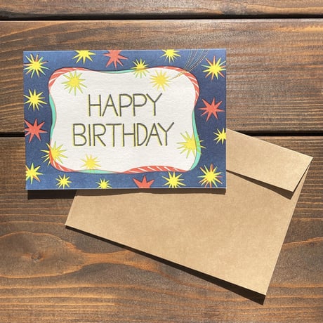LETTERPRESS CARD 16 STAR