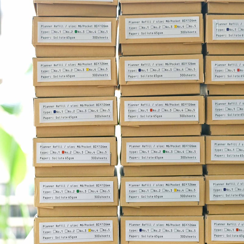 M6リフィルBox 300枚入 N0.5 | YAMAMOTO PAPER