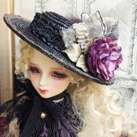 ドールサイズ　ゴシック　黒麦わら