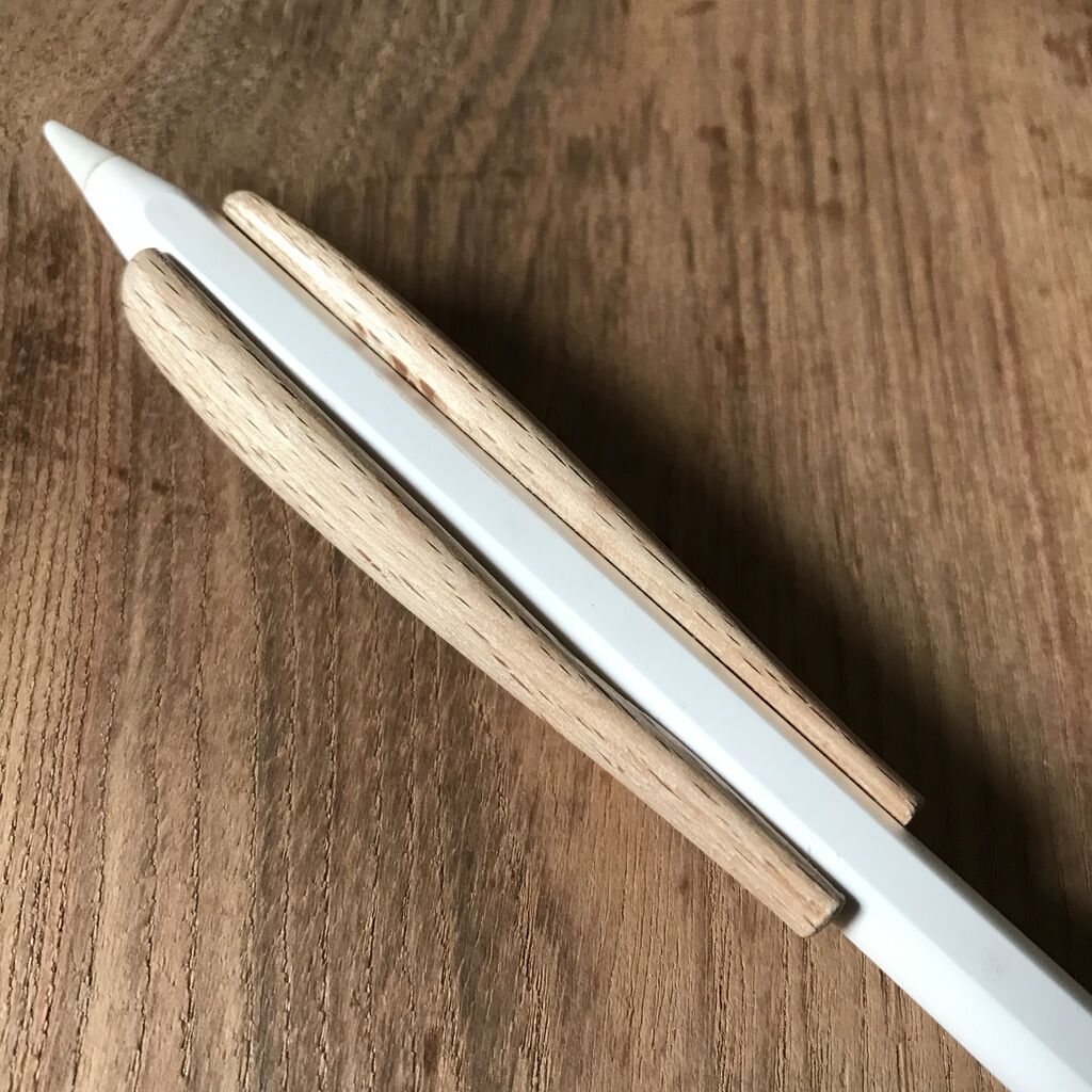 木製グリップ付き Apple Pencil (第2世代) ホワイト Apple Pencil 第2世代用 木製グリップ 《絵仕事グリップ PRO
