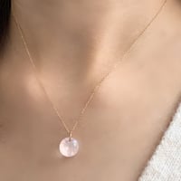 ローズクォーツのネックレス