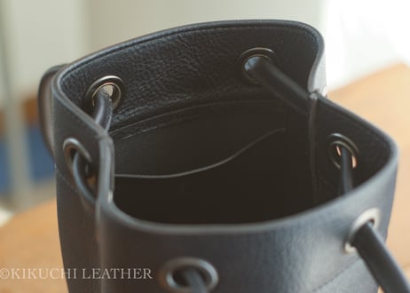 一点限り《GINO》2way Leather Hand Bag ブラック　le087
