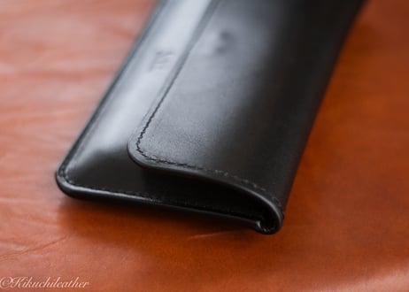 《RIVER》レザーフラップケース Regular  iPhone・スマホケース　ブラック