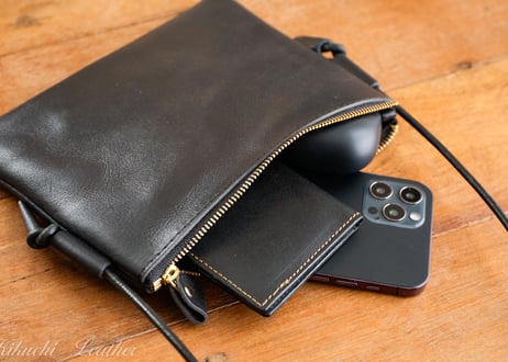 《GINO》レザースマホショルダーポーチ《3colors》