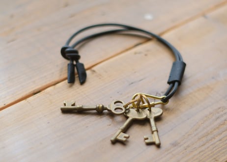 レザーハンドストラップ – Solid Brass