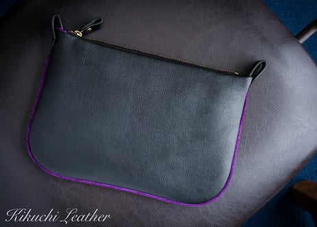 《WATERPROOF LEATHER》Noble Curve Pouch　Regular