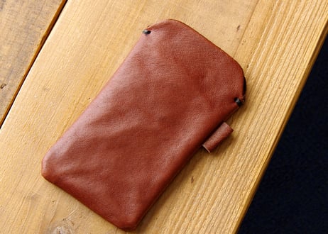 《RUSSETY》本革レザースリーブケース Large iPhone・Android対応（iPhone17 Pro Max / 16 Plus 等） スマホケース《5colors》