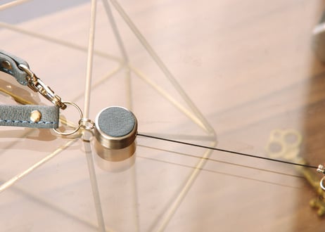 一点もの《RUSSETY》レザーリールストラップ　キャロットオレンジ　le068