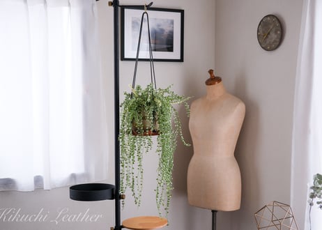《GINO》レザープラントハンガー – Minimal Leather Sling《3colors》