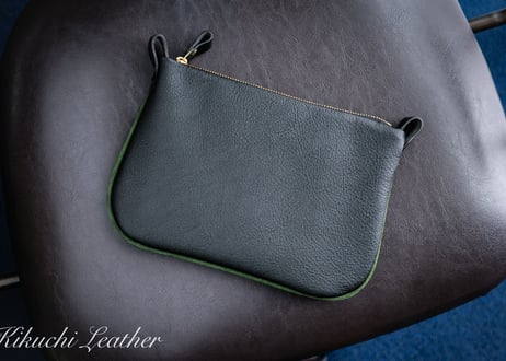 《WATERPROOF LEATHER》Noble Curve Pouch　Small