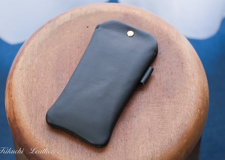 一点仕立て《WATERPROOF LEATHER》レザースリーブケースRegular スマホケース Google Pixel　ブラック　LE101
