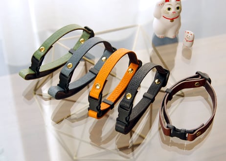 《RUSSETY》Soft leather cat collar　やさしい革の猫用首輪《5colors》