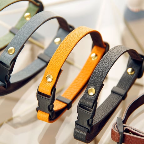 《RUSSETY》Soft leather cat collar　やさしい革の猫用首輪《5colors》