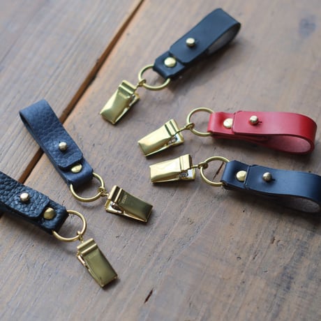 《Cow Leather》クリップ付きレザーホルダー　《5種》
