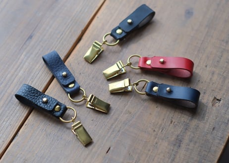 《Cow Leather》クリップ付きレザーホルダー　《5種》