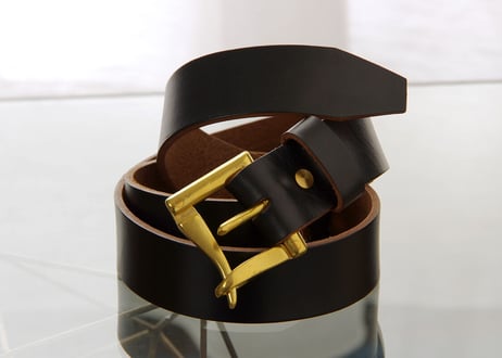《HORWEEN CHROMEXCEL》ホーウィンクロムエクセル ファイヤーマンバックル/ Leather Belt 35mm