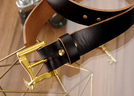 《HORWEEN CHROMEXCEL》ホーウィンクロムエクセル ファイヤーマンバックル/ Leather Belt 35mm