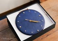 《CERETTA》Leather　Wall Clock ブルー