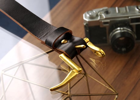 《HORWEEN CHROMEXCEL》ホーウィンクロムエクセル ファイヤーマンバックル/ Leather Belt 35mm