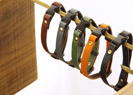 《RUSSETY》Soft leather cat collar　やさしい革の猫用首輪《5colors》