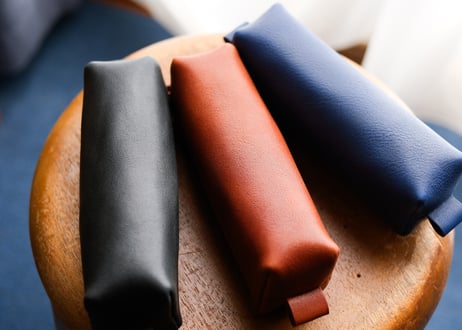 《GINO》本革レザーペンケース｜シンプルな大人の筆箱・ファスナーポーチ《3colors》
