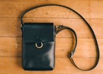 一点限り《CARLO》Flap Shoulder Bag Black Small le091