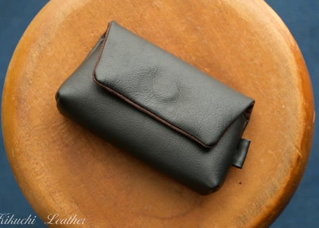 一点もの《WATERPROOF LEATHER》コンパクトカメラ用レザーカメラケース　ブラック  le060