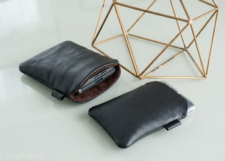 ☆O様専用カスタムオーダー品《CAVALLO》本革レザースリーブケース for iPhone Duo（iPhone Duo対応）スマホケース　ネイビー