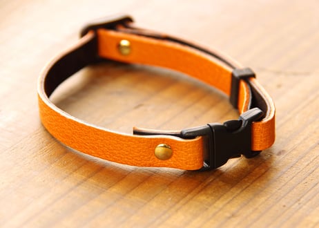《RUSSETY》Soft leather cat collar　やさしい革の猫用首輪《5colors》