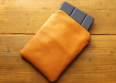 一点仕立て《LIONA》iPad mini 8.3インチ　レザースリーブケース ダークブラウン　LE102