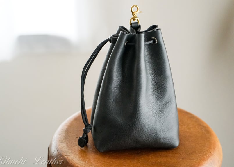 GINO》レザー巾着ポーチ《3colors》 | KIKUCHI LEATHER